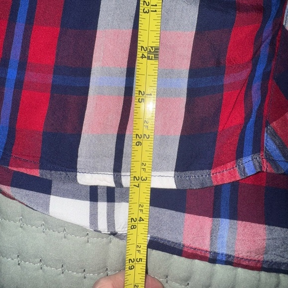 Rails Hunter Plaid Button Down White/Red/Blue Shirt Size medium. EUC - Picture 6 of 10
